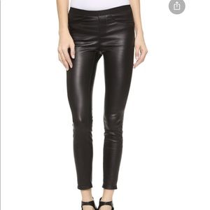 NWT- Helmut Lang Stretch Plonge Leather Crop pants